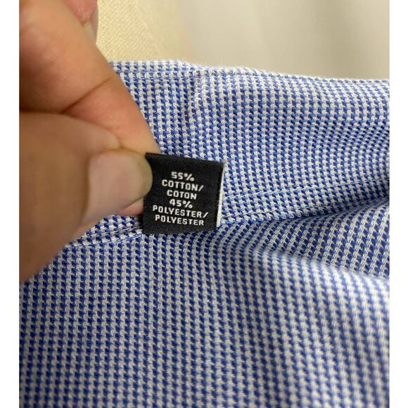 Van Heusen Fitted Long Sleeve Button Down Cotton Blend Shirt Size 17 34/35 - Picture 5 of 8
